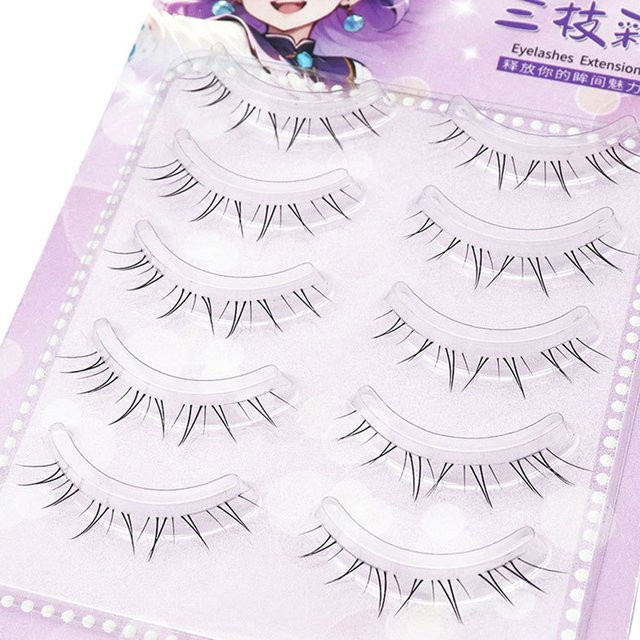 Cotremyp Untere falsche Wimpern, 4-8mm, Wispy, Transparent, Natürlich, Unisex - Bild 1