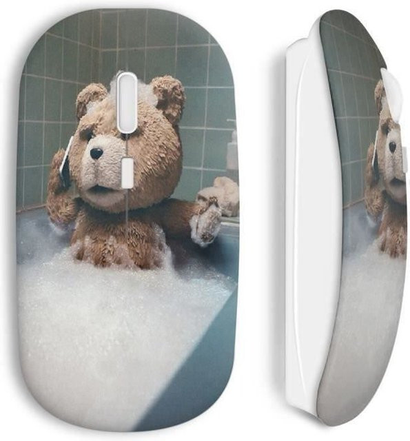 Ted Ourson Ted Bear Badewannen Funkmaus in Braun mit Wi-Fi und USB-A Anschluss - Bild 1