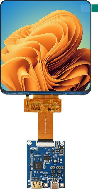 Hicenda 5 Zoll quadratisches TFT-LCD-Anzeigemodul mit 720 x 720 Auflösung, MIPI JD9365TX, 460 cd/m² Helligkeit und HDMI-Treiberplatine - Bild 1