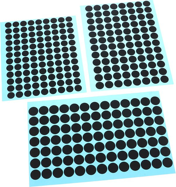 JETTING Tastatur-Reparaturset mit schwarzen leitfähigen Gummipads für IR-Fernbedienungen, Durchmesser: 1,5 mm, 2 mm, 3,5 mm, 7 mm, 8 mm, 9 mm - Bild 1