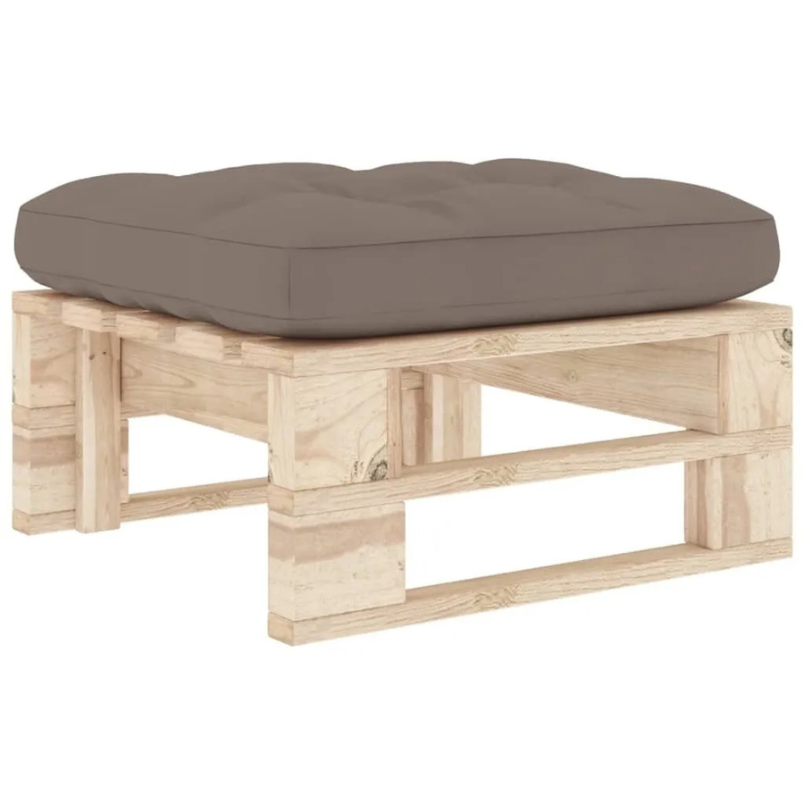 vidaXL Garten-Palettenhocker aus imprägniertem Kiefernholz in Braun und Beige, B/T/H: 60 x 60 x 25 cm - Bild 2