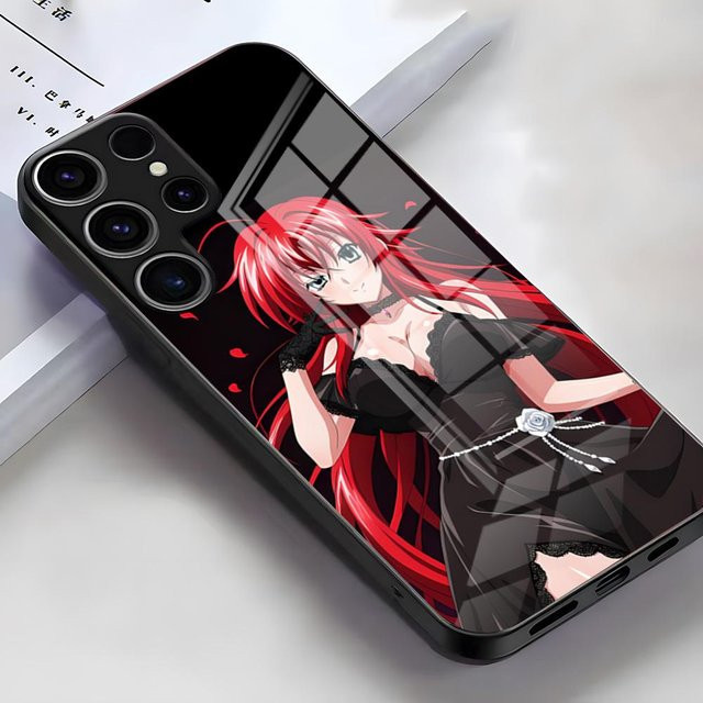 High School DxD Hero Handyhülle mit Glasabdeckung für Samsung Galaxy S26 S25 S24 S23 S22 S21 S20 Ultra Plus FE A54 A53 A25 in Multicolour - Bild 1