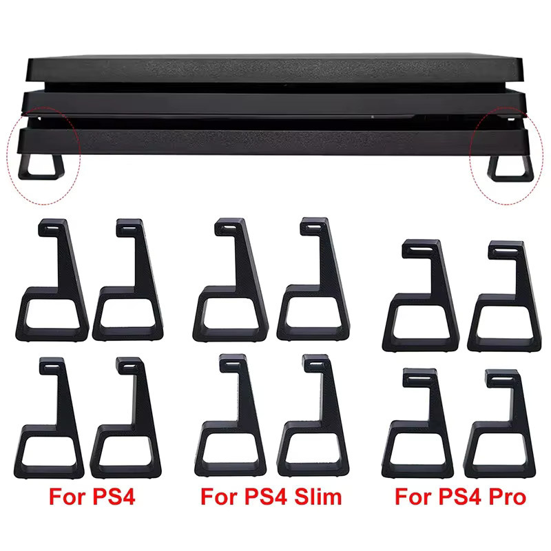 VORILYNEX 4-teiliger horizontaler Kühlhalter für PS4 Slim und PS4 Pro in Schwarz - Bild 6