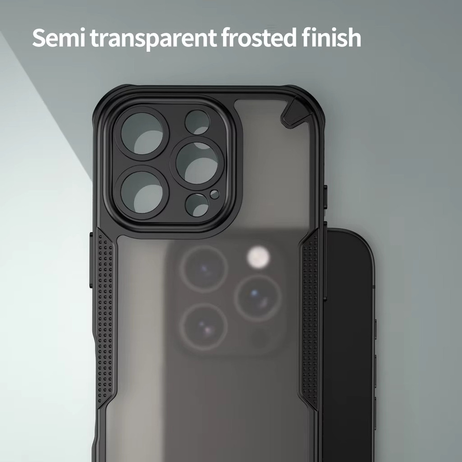 Panbon Handyhülle mit mattem Gehäuse für iPhone 16 15 14 13 12 11 Pro Max in Transparent und Blau - Bild 4