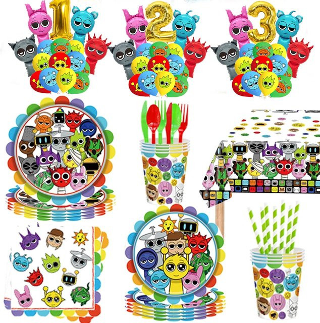Disney Sprunkies Party-Set mit Ballons und Geschirr in Mehrfarbig für Kinder - Bild 1