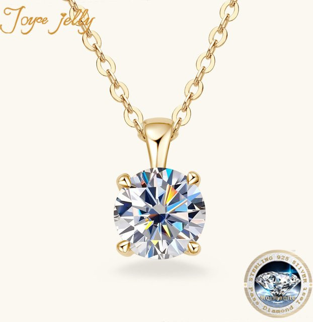 JoyceJelly Halskette, Moissanit, 925 Silber vergoldet, Damen - Bild 1