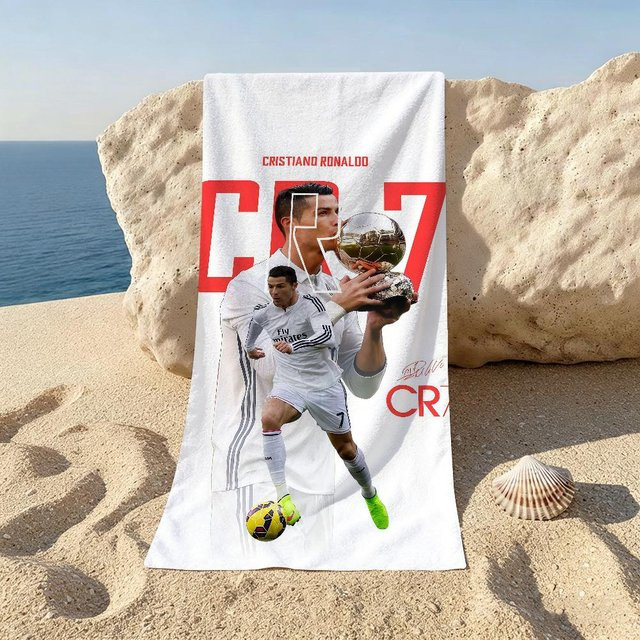 Sportler C-CR7 Strandtuch von JMG Household Supplies in Weiß, B/H: 40 x 70 cm - Bild 1