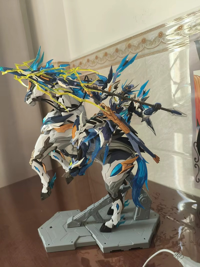Bandai Zhao Yun Yulan Weißer Drache Pferd, Legierung Skelett Bewegliches Modell, Weiß - Bild 6