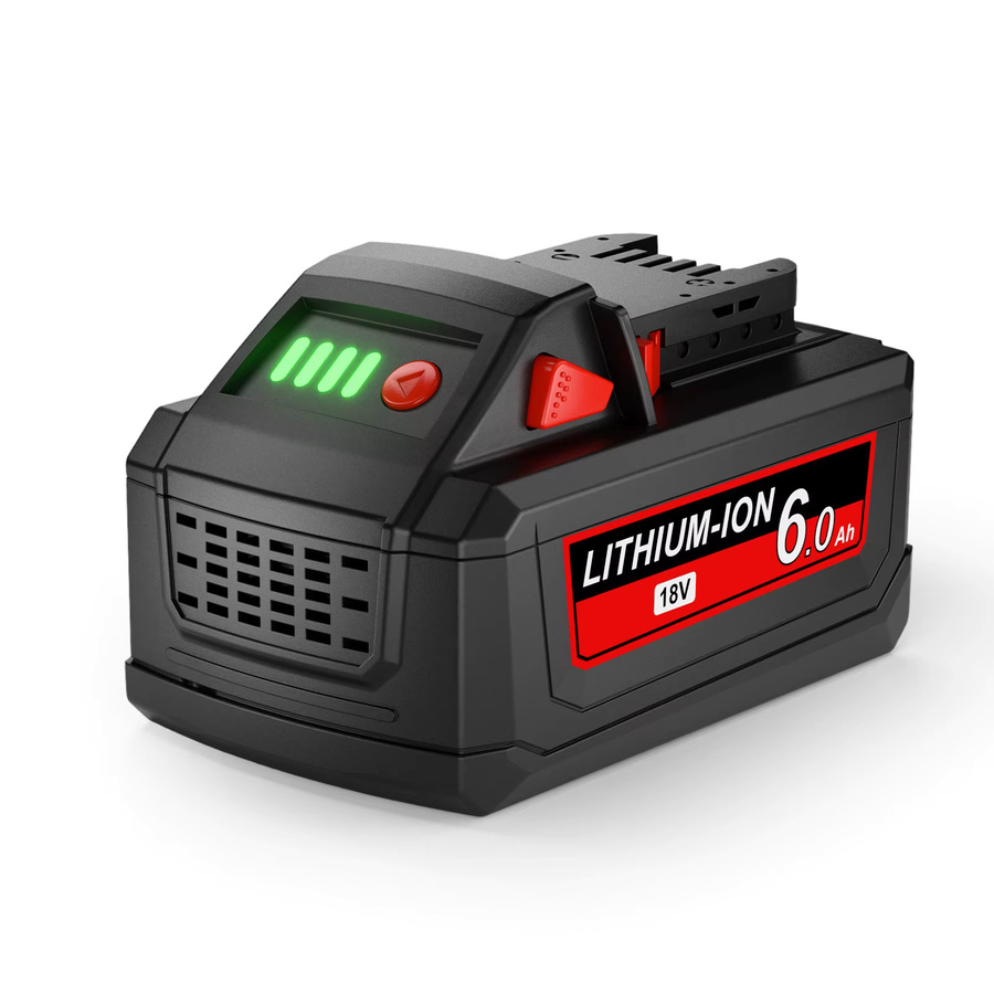 Bonacell Ersatzakku 6000 mAh für Milwaukee M18 18V Li-Ion Akku, kompatibel mit 48-11-1815 und 48-11-1850 Elektrowerkzeugen, lila-schwarz - Bild 6