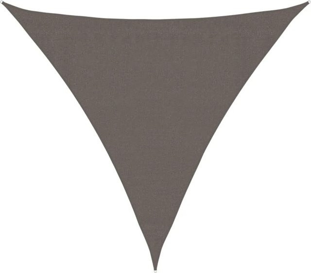 Furnicato Sonnensegel aus HDPE in Dreiecksform, Farbe Anthrazit, Breite: 3,6 m, Höhe: 3,6 m, Tiefe: 3,6 m - Bild 1