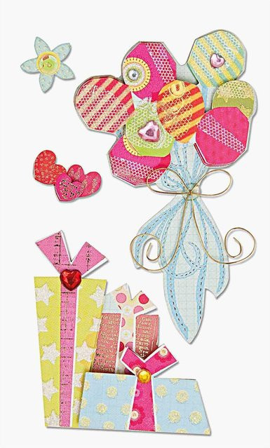 Rico Design Paper Poetry 3D Sticker Geburtstag - Bild 1