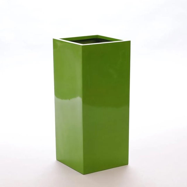 Elegant Einrichten Pflanzkübel Säule aus Fiberglas in Avocado-Grün, B/T/H: 30 x 30 x 68 cm - Bild 1
