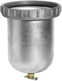 RIEGLER Metallbehälter mit O-Ring für Spezialfilter Standard BG 4 in Silber aus Messing - Bild 1