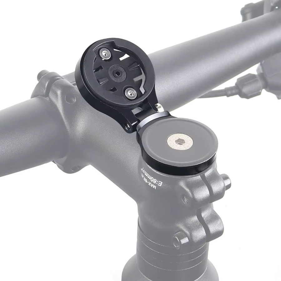 ECIOSL Verstellbarer Fahrradcomputerhalter aus Aluminiumlegierung für Rennrad-Headset-Abdeckungen, Schwarz - Bild 3