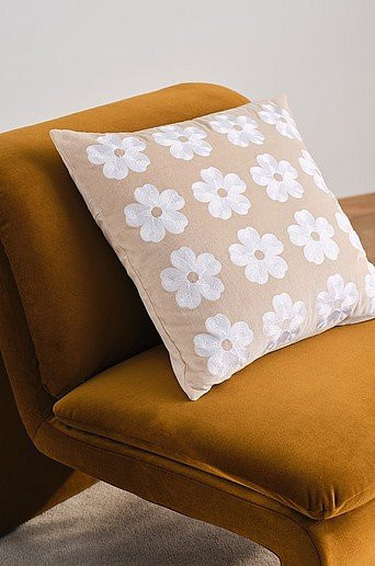 Jotex Kissenbezug Werner Floral Beige aus Baumwolle, B/T/H: 50 x 50 x 1 cm - Bild 1
