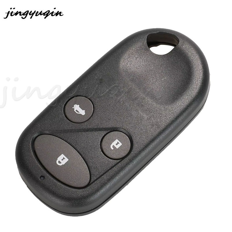 Jingyuqin Ersatz Remote Auto Schlüssel Shell Case Fob für Honda Civic Crv S2000 Accord Jazz Fit Odyssee, Farbe: Schwarz - Bild 2