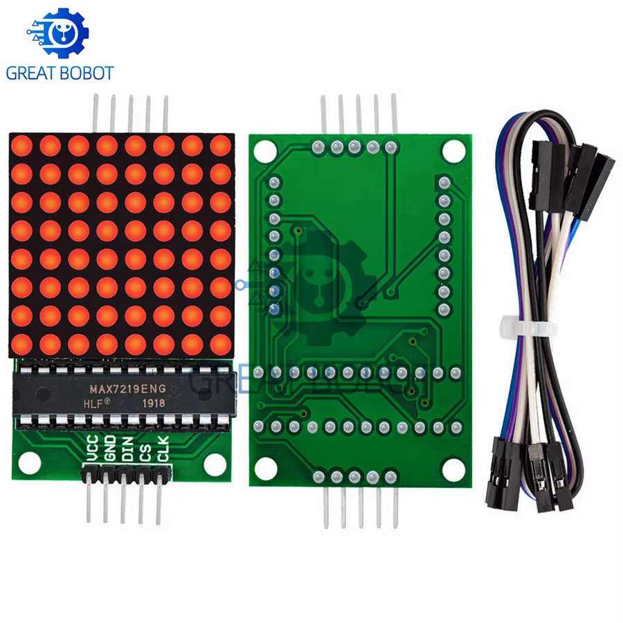 Baishundianzi BS 8x8 MAX7219 Dot LED Matrix Modul in Rot für Arduino mit 5-V-Schnittstelle und Kathodendesign - Bild 4
