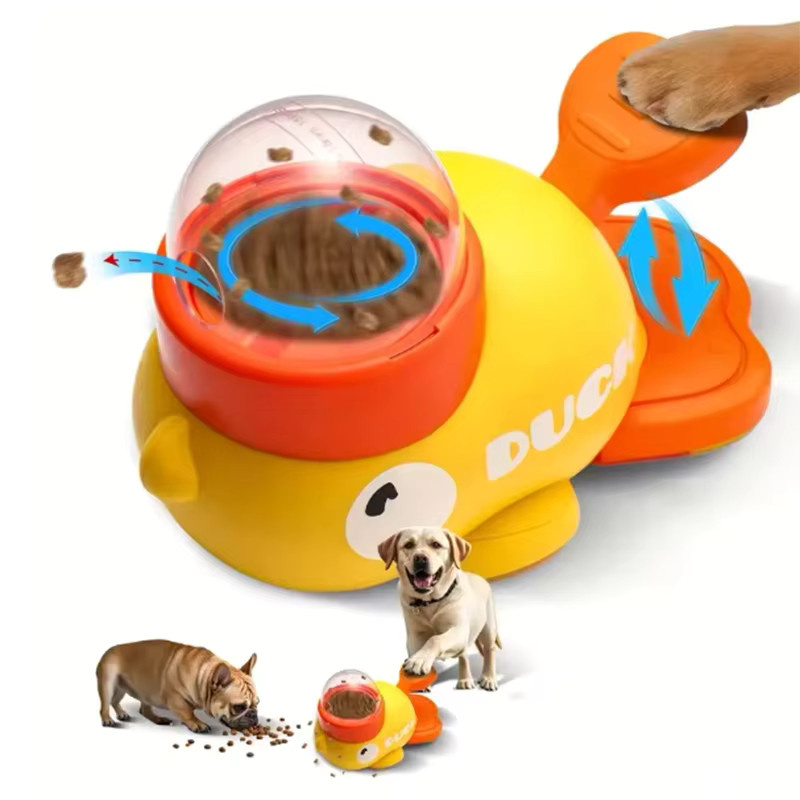 Haustier-Spielzeug für Katzen und Hunde, Muster mit kleiner gelber Ente, Futterspender, Futterleckspielzeug - Bild 2