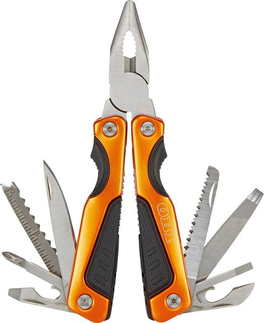 OBI Multitool 12-in-1 in Orange mit Zange, Messer, Säge und Schraubendrehern - Bild 1