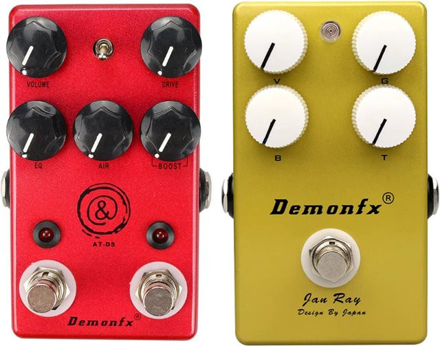 Demonfx AT-DS Overdrive Gitarren-Effektpedal mit True Bypass in Rot - Bild 1
