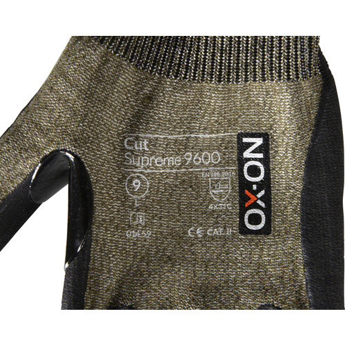 OX-ON Schnittschutzhandschuhe Cut Supreme 9600 in Braun/Schwarz mit Nitrilbeschichtung, Größe M - Bild 3