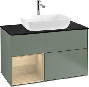 V&B Waschtischunterschrank Finion 100 in Eiche mit lackierter Oberfläche, B/T/H: 100 x 50,1 x 50,1 cm - Bild 1