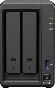 Synology DS725+ NAS System in Schwarz mit Ethernet/LAN - Bild 1