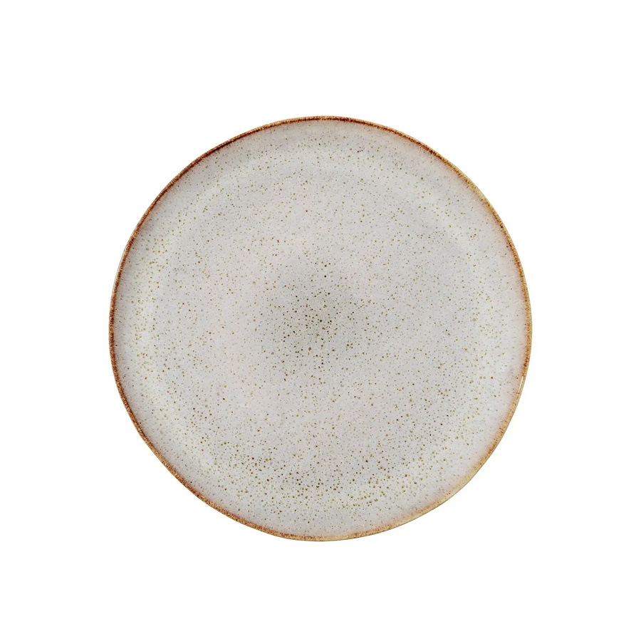 Bloomingville Teller aus Steingut Sandrine in Nature mit Durchmesser 22 cm - Bild 1