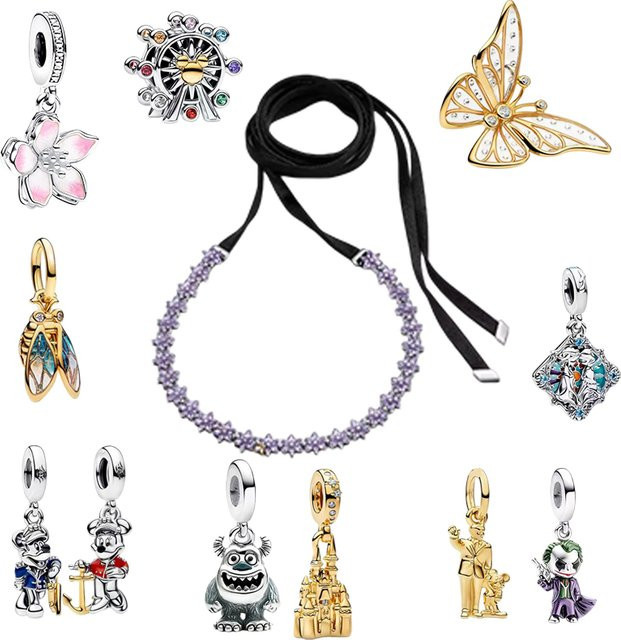 Charm-Anhänger 925 Silber, Schmetterling, Hase, Perle, Damen - Bild 1