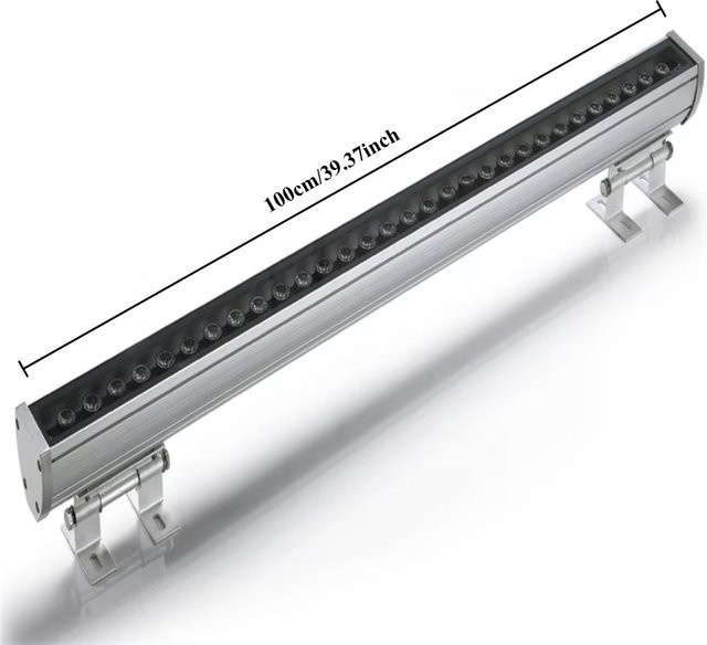 JOYINLED LED Wandfluter Linearer Lichtbalken Silber IP65 Wasserdicht 36W Länge: 100 cm - Bild 1