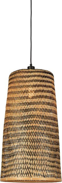 Good&Mojo Kalimantan Pendelleuchte aus Bambus in Natur und Schwarz, Höhe: 65 cm - Bild 1