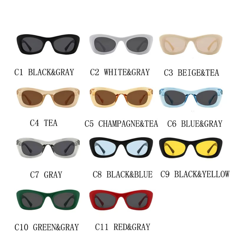 Samjune Sonnenbrille oval, Unisex, Vollrand, Kunststoff - Bild 3