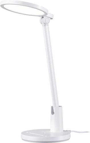 Paulmann Schreibtischleuchte Weiß, dimmbar, 15W, modern mit Ring-Design für Home Office und Nachttisch - Bild 1