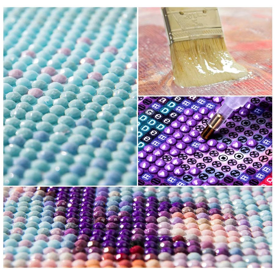 QIZITENG Diamond Painting Kit Bär Cartoon Tier Mosaik Kreuzstich Set Multicolor - Bild 1