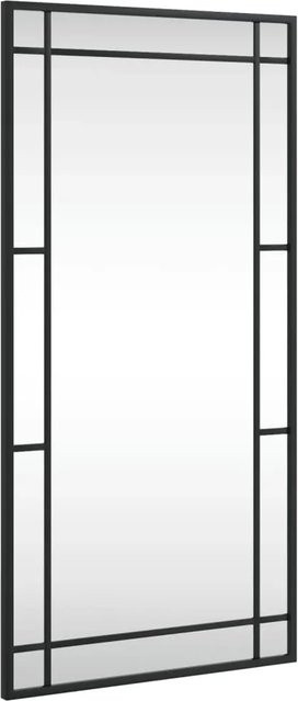 vidaXL Wandspiegel Schwarz Rechteckig aus Metall und Glas B: 40 cm, H: 80 cm - Bild 1