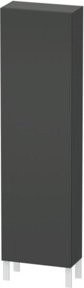 Duravit L-Cube Hochschrank in Graphit Matt mit Glastüren, Breite: 50 cm, Tiefe: 24,3 cm, Höhe: 176 cm - Bild 1