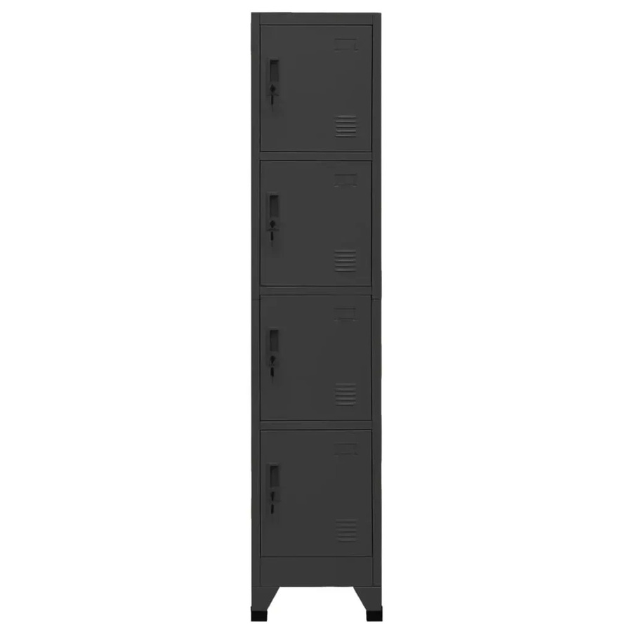 vidaXL Schließfachschrank aus Stahl in Anthrazit, Modell 4, B/T/H: 38 x 45 x 180 cm - Bild 2