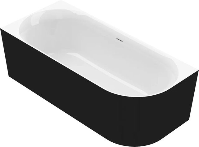 Ottofond Badewanne Mince Corner Rechts in Schwarz Weiß B: 180 cm, T: 80 cm - Bild 1