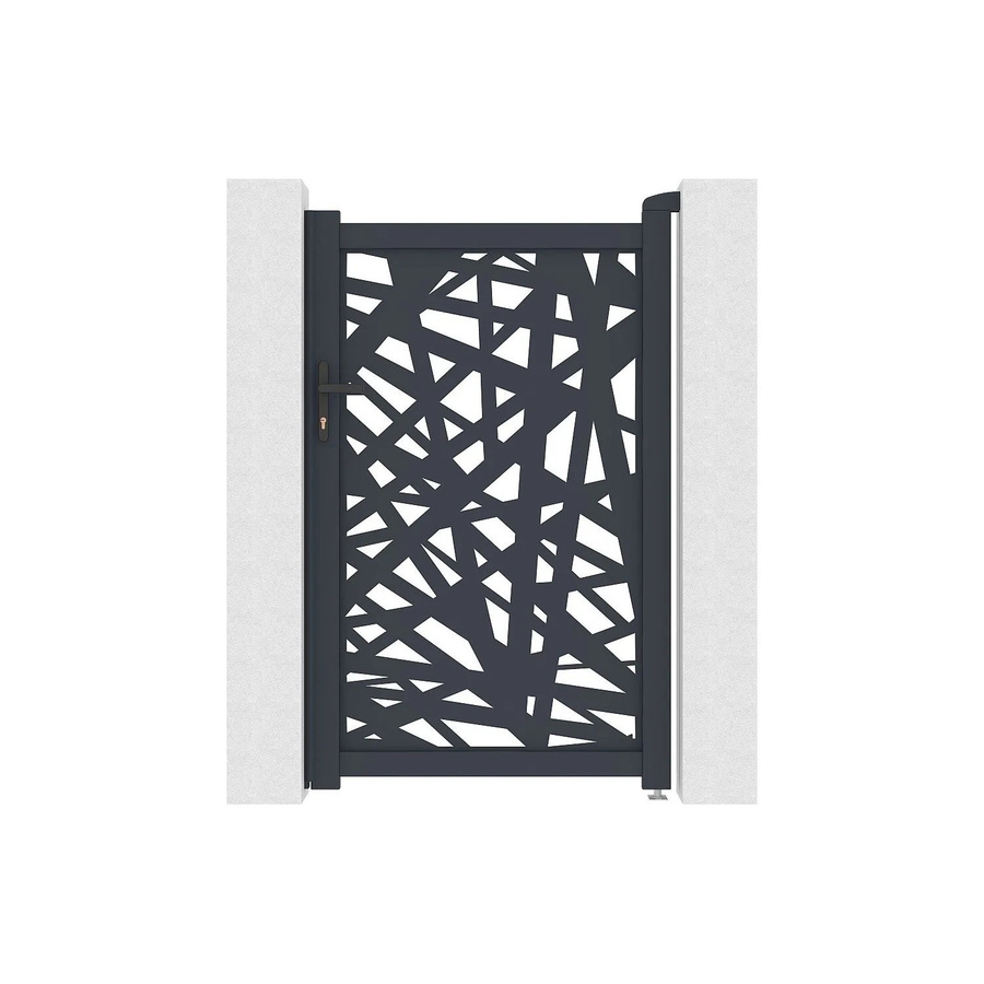 Vente-unique Eingangstor Natafo aus Aluminium in Anthrazitgrau Breite: 103 cm - Bild 2