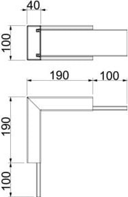 OBO Bettermann Inneneck PLM IC 0410 RW Brandschutzgewebe in Weiß B/H: 190 x 190 mm - Bild 1