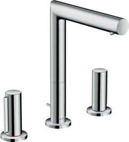 Hansgrohe Axor Uno 3-Loch-Waschtischarmatur in Chrom, zwei Griffe mit schwenkbarem Auslauf und Pop-up-Abfluss - Bild 1