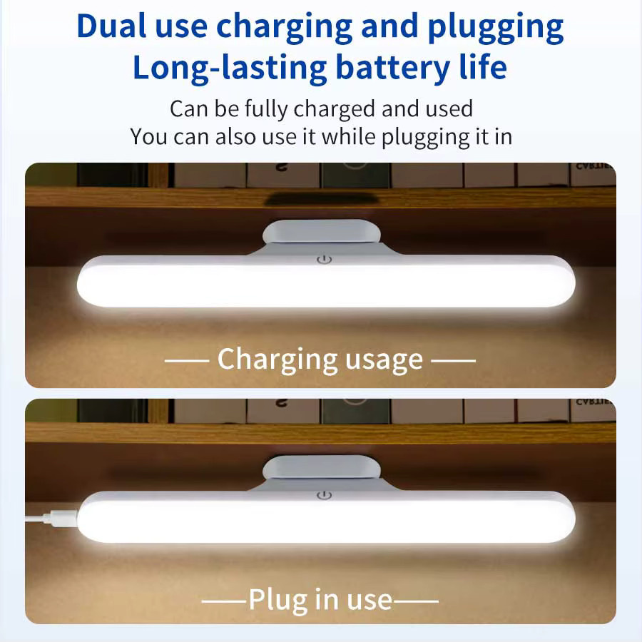 Ammtoo Wiederaufladbare LED Nachtlicht Lampe in Weiß, Dimmbare Magnetische Touch Schreibtisch Lampe und Schrankleuchte für Küche und Spiegel - Bild 4