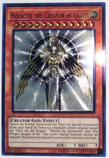 Yu gi oh Holactie der Schöpfer des Lichts 10000040 der Goldfang, Englisch, Anime-Karten - Bild 1