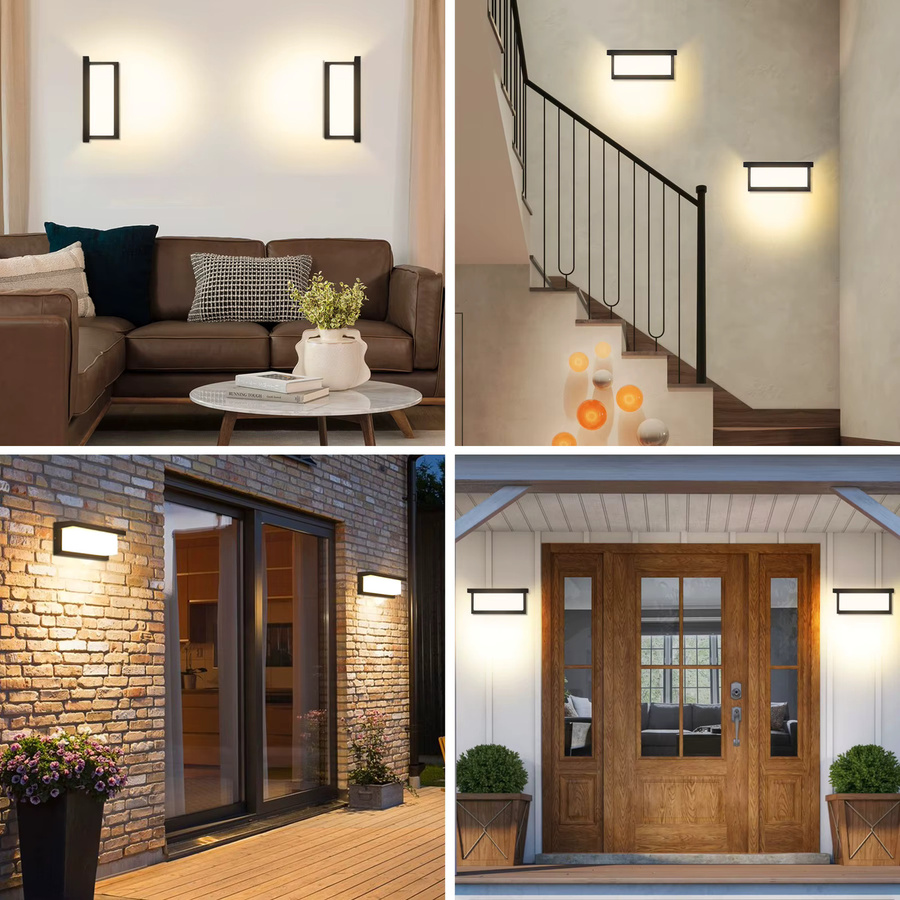 CHENBEN Vintage LED Wandleuchte Außenbeleuchtung in Schwarz für Garten, Balkon und Treppen - Bild 4