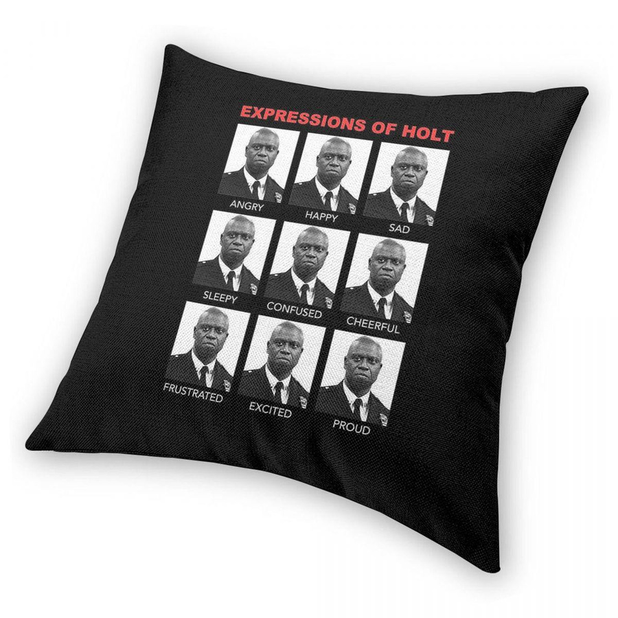 Brooklyn Nine-Nine Captain Holt Quadratischer Kissenbezug von Green Harvest aus Polyester und Leinen mit Reißverschluss, B/T/H: 18 x 18 x 18 cm - Bild 4