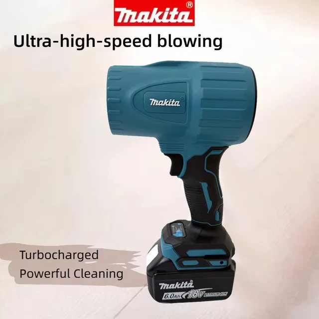 Makita Akku-Auto-Reinigungsgerät Blau mit Licht, 18V elektrischer Luftstaubsauger und 30000RPM Hochleistungs-Gebläse Turbo-Jet-Lüfter - Bild 1