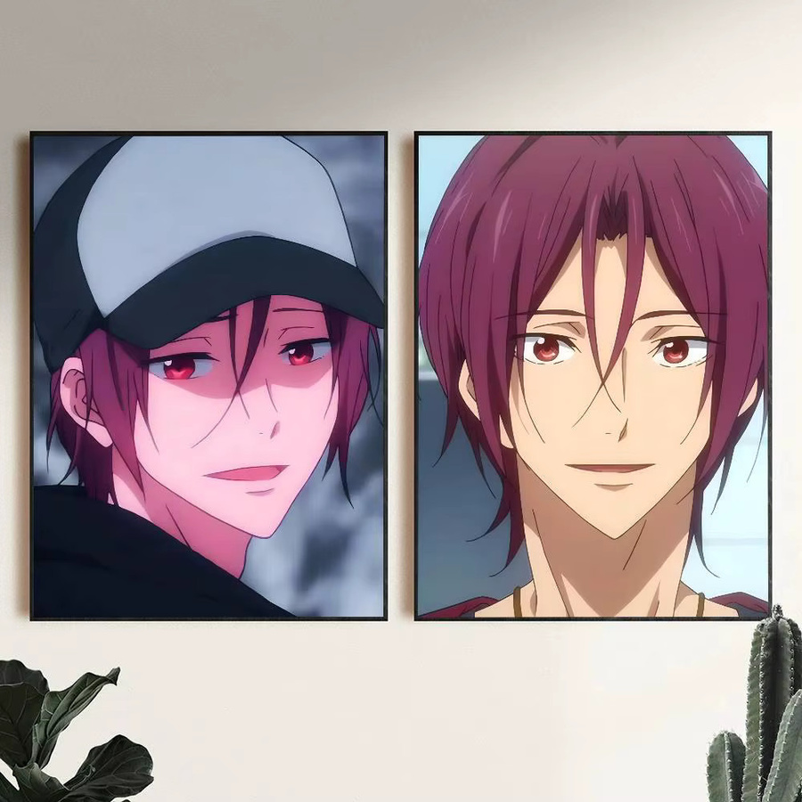 Vintage Wandkunst Dekoration Rin Matsuoka Anime Poster aus Papier, Mehrfarbig, B/H: 15 x 15 cm - Bild 3