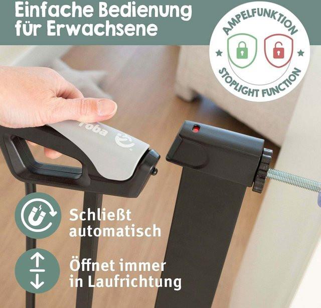Roba Türschutzgitter Metall easySafe+ in Schwarz - Bild 1