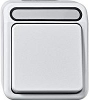 Merten Taster Aufputz IP44 Weiß - Bild 1