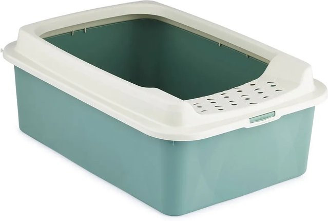 Rotho MyPet Eco Bonnie Katzenklo mit Top-Eingang, grün/weiss - Bild 1